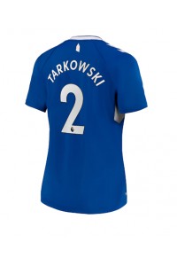 Everton James Tarkowski #2 Voetbaltruitje Thuis tenue Dames 2022-23 Korte Mouw